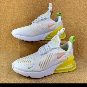 Brand new Nike Air Max 270 White Yellow Strike Crimson Bliss Women’s size 9.5